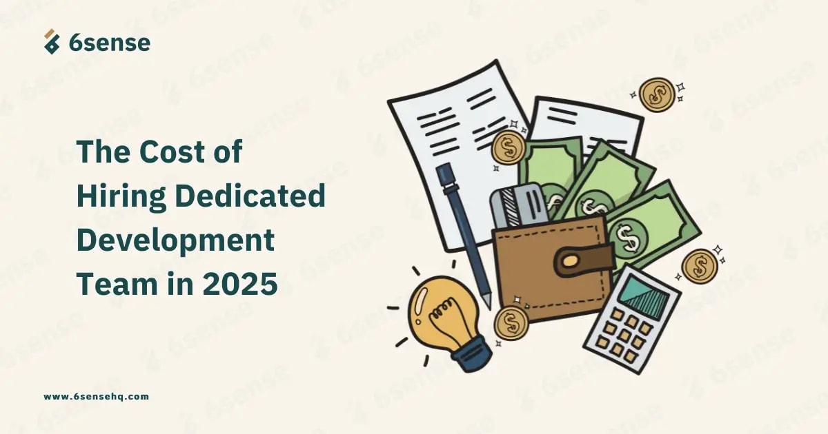 image with text written cost of hiring dedicated development team