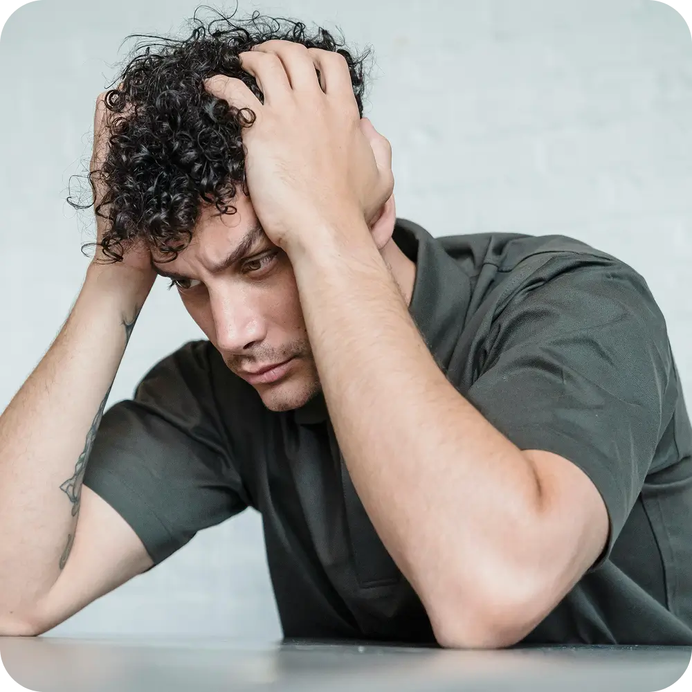 An engineer paused over a logistics platform that is not moving forward