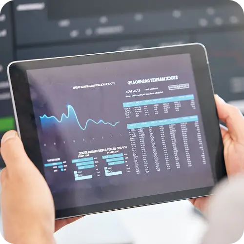 Operations dashboard on a tablet