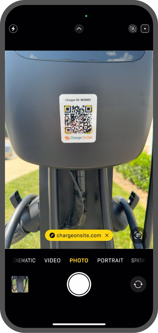 ChargeOnSite app screen 1