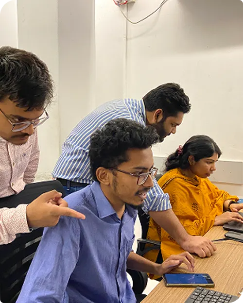 6sense HQ Node.js developers reviewing a problem
