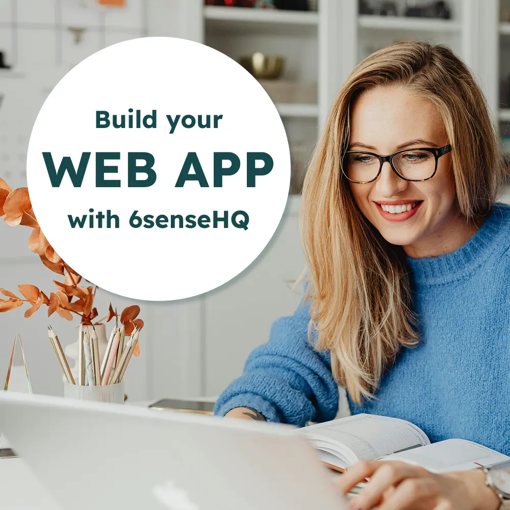 Team member working on a custom web application
